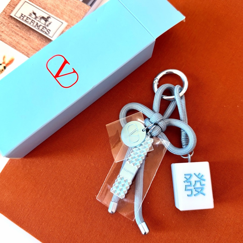 Valentino Lucky Blue Mahjong Keychain & Charms‎
